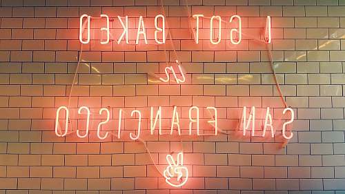 san francisco turned on neon light signage sign
